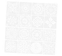 Gadpiparty 16 Hojas Plantillas Mandala Reutilizables Moldes de Pintura Diy Pet Duradero para Decoración de Muebles y Arte Manualidades