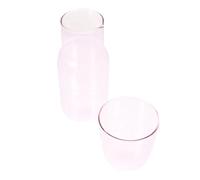 Gadpiparty 1juego Jarra de Vidrio Borosilicato Resistente para Agua con Vaso Rosa para Dormitorio y Escritorio para Uso Doméstico y Oficina