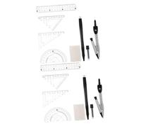 Gadpiparty 2 Compás y Transportador de Geometría Profesional para Estudiantes y Oficinas de Dibujo Multifuncionales para Matemáticas y Diseño