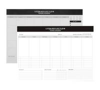 Gadpiparty 2 cuadernos mensuales y semanales sin fecha con papel de primera calidad, diseño para planificador de escritorio en el trabajo y la oficina, para establecer objetivos diarios y organizar