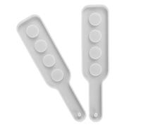 Gadpiparty 2 moldes de silicona blanca para bandeja de servir y soporte para vasos de chupito, compatibles con resina y manualidades de joyería para arte de resina epoxi
