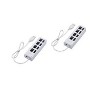 Gadpiparty 2 Piezas 4 Unidad Flash USB Concentrador USB 20 Divisor Puerto USB Conector De Dispositivo USB Concentrador USB 4 Conector De Dispositivo Concentrador USB Alimentado por