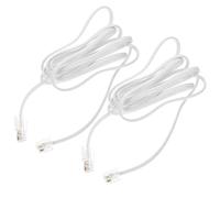 Gadpiparty 2 piezas Adaptador Teléfono Cable Extensión Conexión Firme Transmisión Señal Estable para Hogar y Oficina Materiales Duraderos Cobre y PVC