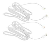 Gadpiparty 2 piezas Adaptador Teléfono PC Blanco Unidades Conexión Estable Transmisión para Hogar Oficina