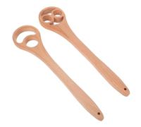 Gadpiparty 2 Piezas Batidor de Masa de Madera Mango Alargado Antideslizante para Amasar Pizza y Pan, Diseño Pieza Borde Redondeado Adecuado para Cocina y Repostería Reutilizable