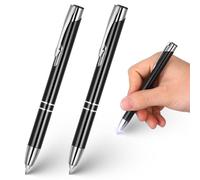 Gadpiparty 2 Piezas Bolígrafo Metálico con Luz LED y Diseño Minimalista, Escritura Suave y Tinta Reemplazable para Lectura y Escritura en Entornos Oscuros