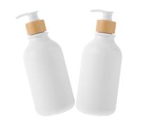 Gadpiparty 2 Piezas Botellas Dosificadoras de Jabón con Bomba Presionable Diseño Prueba de Fugas Portátil y Multiusos para Jabón Líquido y Champú de Unidades Mate Elegante