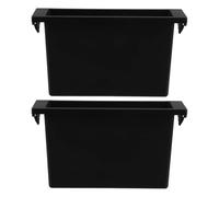 Gadpiparty 2 Piezas Caja de Almacenamiento para Radio de Coche, Bolsillo para Radio de Tablero, Plástico Negro, Instalación sin Juntas, para Cd/dvd y Mp3, Road Trips y Trayectos Diarios