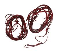 Gadpiparty 2 Piezas Cinta de Alambre de Púas de Pvc Roja para Decoración de Fiesta Temática Occidental, Resistente y Difícil de Romper, Adecuado para Casas Encantadas y Exhibiciones Temáticas