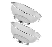 Gadpiparty 2 piezas Colador de Aceite Acero Inoxidable Malla Fina Resistente al Calor Cesta Filtro Multiusos para Cocina y Fritura