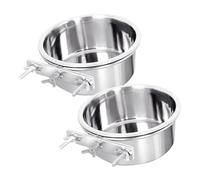 Gadpiparty 2 Piezas Cuencos para Perros de Acero Inoxidable Resistentes y Fáciles de Limpiar Cuencos Colgantes Ajustables para Comida y Agua Aptos para Cachorros y Perros Pequeños