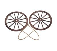 Gadpiparty 2 piezas Decoración de Pared Rueda Madera Rústica Estilo Occidental Colgante para Hogar Granja Jardín Cobertizo