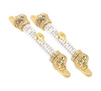 Gadpiparty 2 Piezas Mezuzah Metálica Artesanal con Pergamino Judaica Delicada Placa Decorativa para Puerta Judía Regalo Religioso Duradero para Hogares y Santidad