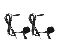 Gadpiparty 2 Piezas Micrófono de Solapa para Grabación de Vídeo Mini Micrófono de Grabación para Teléfonos Inteligentes Negro Manos Libres para Notas de Voz y Clases en Línea