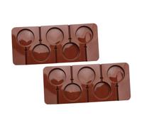 Gadpiparty 2 piezas Molde Redondo de Silicona para Piruletas Molde DIY para Chocolate y Resistente y Fácil de Desmoldar para Repostería Creativa