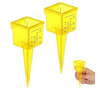 Gadpiparty 2 Piezas Pluviómetro y Forma Cónica para Medir Lluvia de Plástico Transparente Boca Ancha y Calcular Salida de Aspersores de Jardín en Vida Familiar Diaria