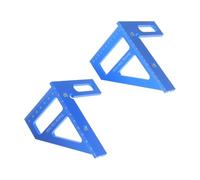 Gadpiparty 2 reglas de medición de aleación de aluminio multiángulo, 45/90 grados, triángulo recto, regla cuadrada para carpintería con diseño ligero y portátil para renovación del hogar y carpintería