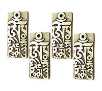 Gadpiparty 2 Series Amulet Colgante De Latón Retro Detalles Grabados Colgante Para Y Decoración Amuleto Artesanal De Estilo Antiguo 4 Piezas*2
