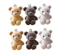 Gadpiparty 2 Series Colgante De Oso De Peluche Pequeños Osos Bear Farms Para Hacer Joyas Amuletos De Oso Encantos Para Joyería Dijes Para Hacer Pulseras Encantos Únicos Flocado 3 Piezas*2