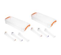 Gadpiparty 2 Series De Almacenamiento De Lápiz Oficina Estuche para Bolígrafos De Gran Capacidad Casos Estuche para Lápices De Gran Capacidad Largo Páginas Color 4 Piezas*2