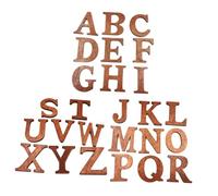 Gadpiparty 2 Series Letras De Madera Rodajas De Madera Muro Alfabeto Letras Para Manualidades as Artesanales Juguete De Estudio De Ingles as Inglesas De Bambú 26 Piezas