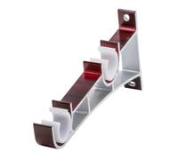 Gadpiparty 2 Unidades Soporte Doble de Aleación de Aluminio para Barra de Cortina Placa de Montaje Metálica y Piezas Giratorias de 28/30 Mm de Diámetro para Cortinas
