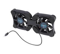 Gadpiparty 2 ventiladores de refrigeración para laptop, soporte USB para computadora, diseño plegable, material ABS portátil con cuatro almohadillas protectoras que reduce el calor para portátiles y