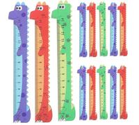 Gadpiparty 20 marcadores de Dinosaurios Bonitos para niños, Regla de 14 cm, diseño de Animales de la Jungla, Ideal como Premio para Profesores, Recuerdo de Fiesta de Animales de la Jungla.
