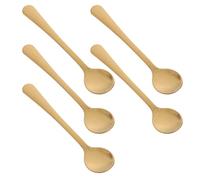 Gadpiparty 20 Pequeñas Cucharas de Acero Inoxidable para Condimentos Doradas, Resistentes Oxidación, Medición Precisa para Accesorios de Cocina y Preparación de Comidas