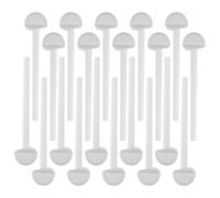 Gadpiparty 20 Perchas de Plástico Blanco para Jaulas de Pájaros, Palos de Soporte para Canarios y Loros Pequeños, Accesorios para Ejercicio y Actividad en Jaulas
