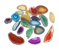 Gadpiparty 20 piezas Coloridas Rebanadas Perforadas Naturales para Colgantes de Campanas de Viento DIY Joyería Accesorios