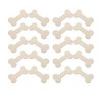 Gadpiparty 20 Piezas de Recortes de Madera en Forma de Hueso para Perros, Adornos Colgantes de Madera Beige, Fácil de Pintar para Decoración del Hogar y Manualidades