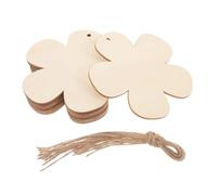 Gadpiparty 20 Piezas Flores de Madera Sin para Manualidades Cortes de Madera para Pintar Adornos Rústicos para Decoración del Hogar y Actividades Familiares