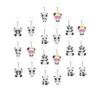 Gadpiparty 20 piezas Llavero Panda de PVC Cartoon Colgante Adorno para Mochilas y Llaves Regalo Fiesta