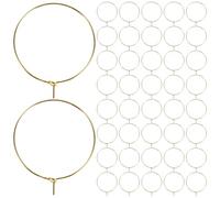 Gadpiparty 200 anillos metálicos para vasos de bebida - Identificadores de vasos, marcadores de copas reemplazables, etiquetas de 25 mm para copas de vino, para eventos festivos y bodas.