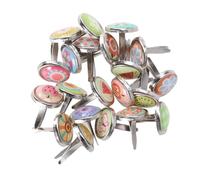 Gadpiparty 200 mini clavos coloridos de dos patas para manualidades, álbumes de recortes, álbumes de fotos, tarjetas, accesorios de decoración