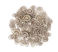 Gadpiparty 200 Piezas de Engranajes de Madera sin Terminar, Discos de 2.5-5 Cm, Adornos Circulares para Manualidades Diy, Decoración Steampunk y Proyectos Creativos en Casa o