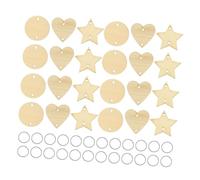 Gadpiparty 240 Piezas Etiquetas de Madera para Manualidades con Aberturas y Clips de Anillo de y Círculo para Decoraciones Proyectos de Bricolaje y Tableros de Cumpleaños