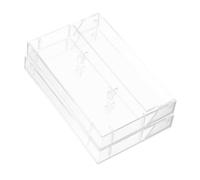 Gadpiparty 2piezas Caja De Almacenamiento De Casetes Transparente Unidades Organizador De Casetes para Grabación De Música De Plástico
