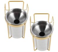 Gadpiparty 2piezas Cenicero de Acero Inoxidable Montado Pared Diseño sin Taladro Práctico y Moderno para Baño y Oficina de Ahorro de Espacio y Fácil Uso