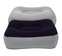 Gadpiparty 2piezas Cojín Inflable De Reposapiés Para Funda De Pvc Flocked Para Aviones y Trenes Descanso Cómodo Para Pies y Piernas Gris Azul Gris