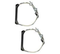 Gadpiparty 2piezas Correa De Cuero De Vacuno Para Band Pulsera Marco Negro Material Duradero y Diseño Ergonómico Reemplazo Para Estrategias De