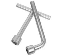 Gadpiparty 2piezas Llave Triangular Acero Inoxidable para Caja Eléctrica Medidor Agua Puerta Uds Clave Triángulo para Tornillo