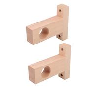 Gadpiparty 2piezas Soportes para Barra De Cortina Madera Sólida Accesorios para Cortina De Ducha Diseño Simple para Hogar Uso Baño y Sala De Estar Dimensiones