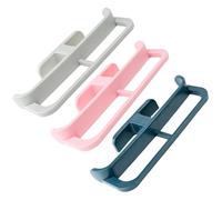 Gadpiparty 3 estantes de almacenamiento para pantuflas de montaje en pared sin instalación de perforación, fuerte capacidad de carga, estante de almacenamiento de baño de polipropileno adecuado para