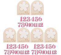 Gadpiparty 3 Juegos Accesorios De Fotografía De Bebé Primero Nacimiento Bebés para Meses Lista Hola Mensual Signo De Anuncio De Madera