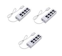 Gadpiparty 3 Piezas 4 Unidades De Unidad Flash USB Conector De Dispositivo USB Puerto USB Concentrador USB De Alimentación Individual Concentrador USB 20 Divisor Concentrador USB Alimentado