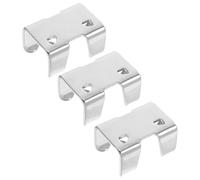 Gadpiparty 3 Piezas Abrazaderas de Hierro para Cuerdas Clips Doble para Cuerdas de Fijación Resistente para Uso Exterior Sujetadores Seguros y Duraderos para Actividades al Aire