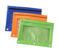 Gadpiparty 3 Piezas Estuche De Tres Bolsa Simple Aglutinante Estuche Para Lápices Bolsillo Desmontable Libro Portalápices Soporte Para Lápiz Titulares De Pluma Portavasos Tela Oxford