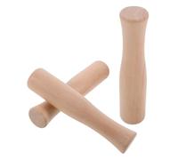 Gadpiparty 3 Piezas Mortero de Mano Doméstico de Madera de Haya, Triturador de Ajo y Patatas sin Olor, Realzador de Sabor para Cocina y Preparación de Especias